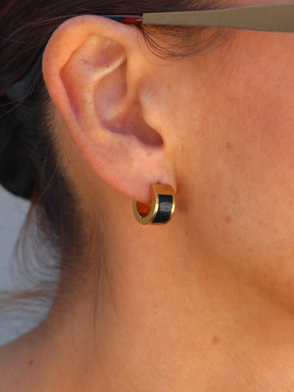 Naušnice Marble Black - Julié Jewellery Store