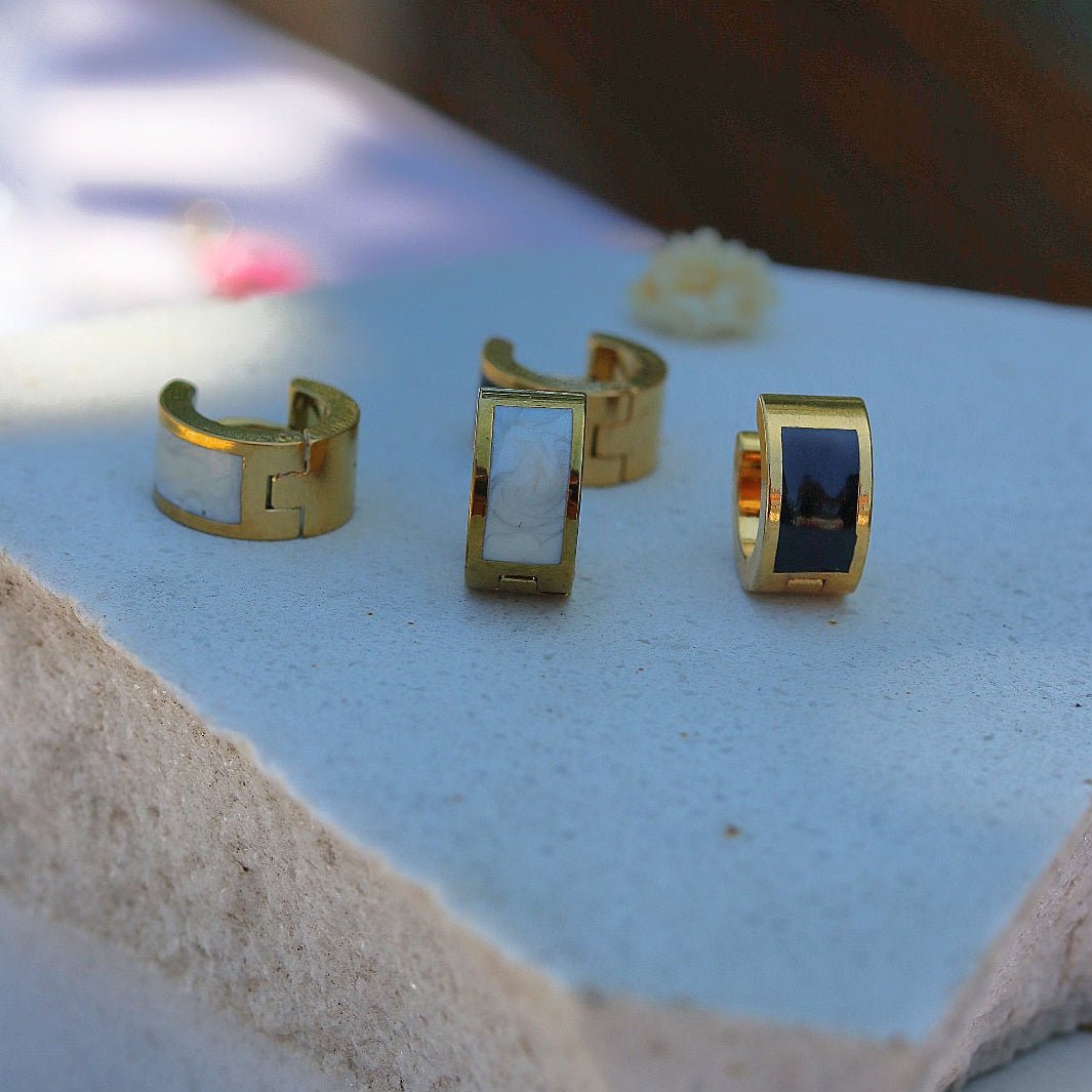 Naušnice Marble Black - Julié Jewellery Store