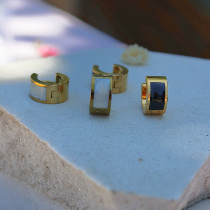 Naušnice Marble Black - Julié Jewellery Store