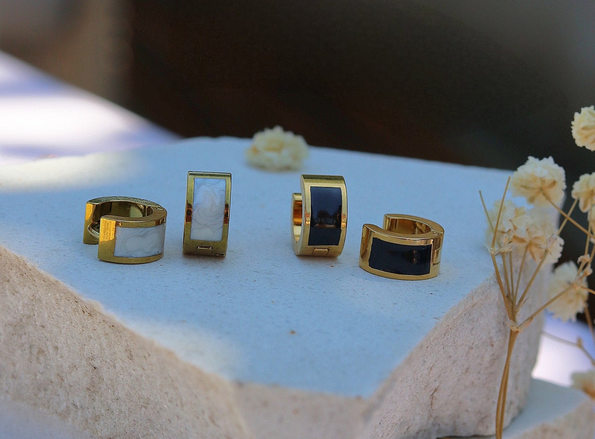 Naušnice Marble Black - Julié Jewellery Store